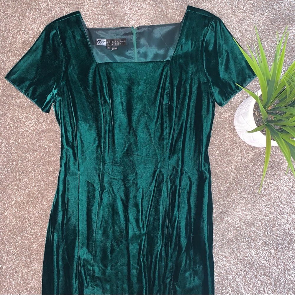 Green Velvet Dress 6